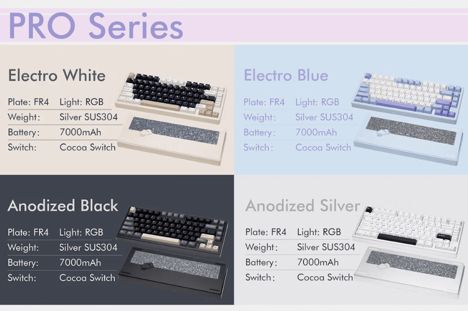 Drop - Rainy75 Mechanical Keyboard, Standard, Silver, HMX Violet Linear Switches - Serious Techies