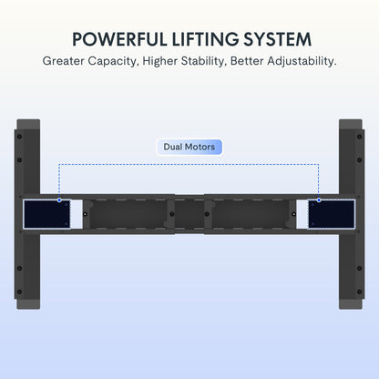 FLEXISPOT - 48"X24" Dual Motors 3-Stage Height Adjustable Standing Desk Ergonomic Home Office Sit Stand Desk with USB Port, Bamboo Rectangle Desktop Black Oval Frame - Serious Techies