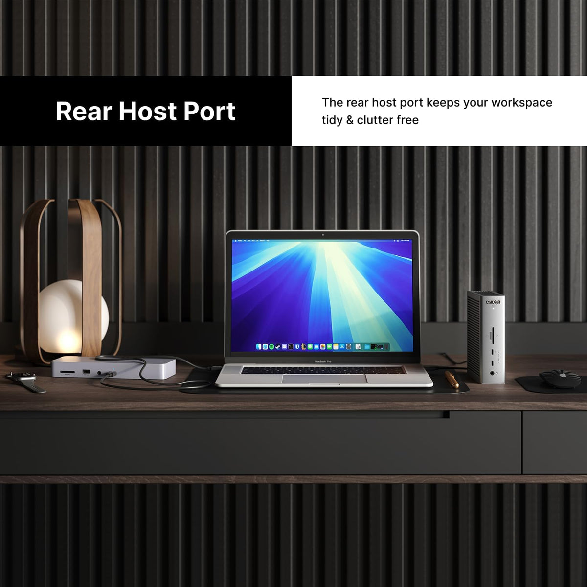 Caldigit -TS5 Thunderbolt 5 Dock - 15 Port, 140W Dedicated Host Charging, 80Gb/S Thunderbolt 5 X4, USB-C 10Gb/S X3, USB-A X2, 2.5Gbe, Dual 8K@60Hz, SD & Microsd UHS-II, 1M Braided Cable, 240W PSU - Serious Techies