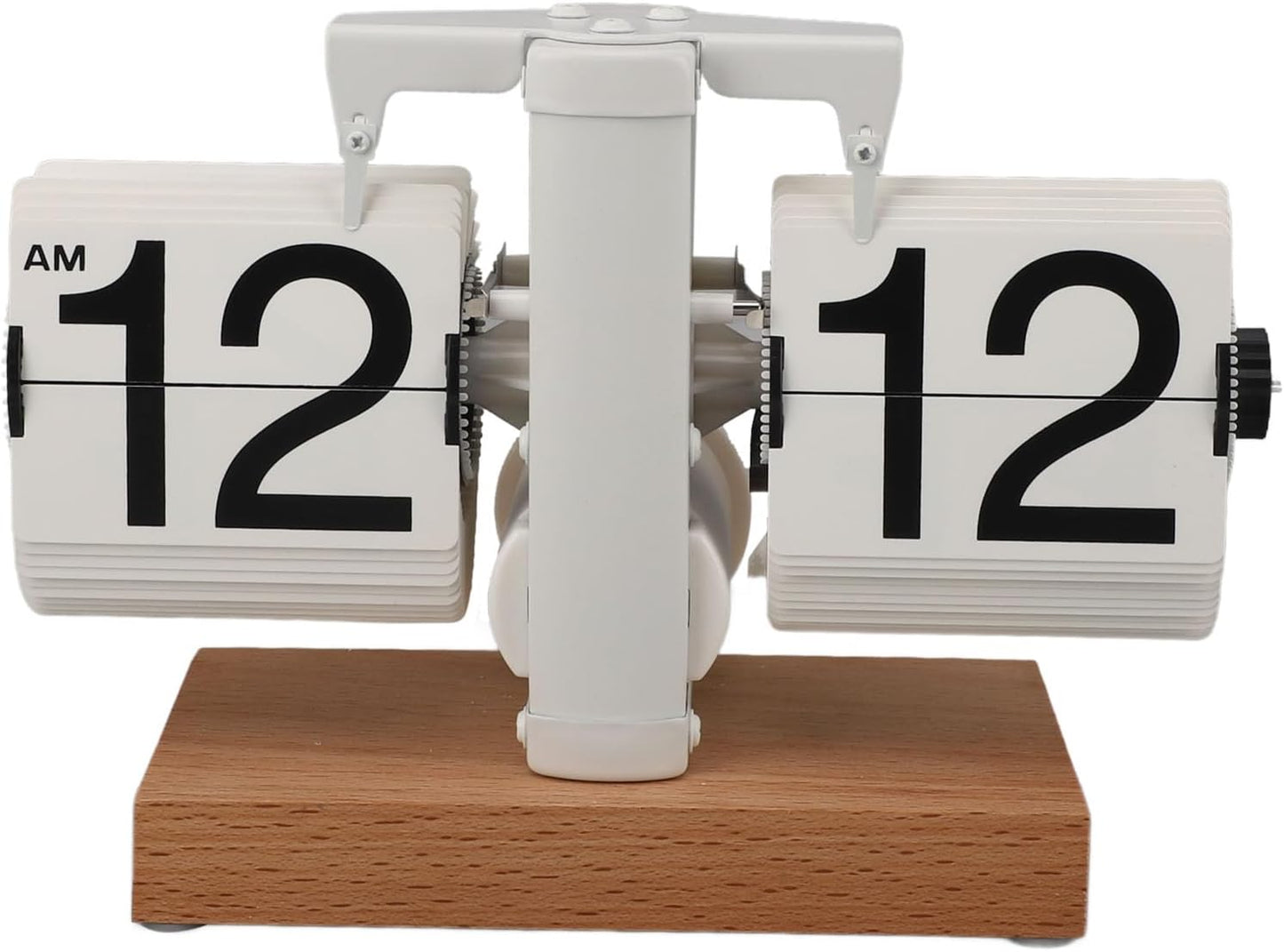 Retro Digital Flip down Clocks, Auto Flip Clock Table Clocks, Flip Clock Vintage Desk Clock for Any Environment from Home to Office(White Page)