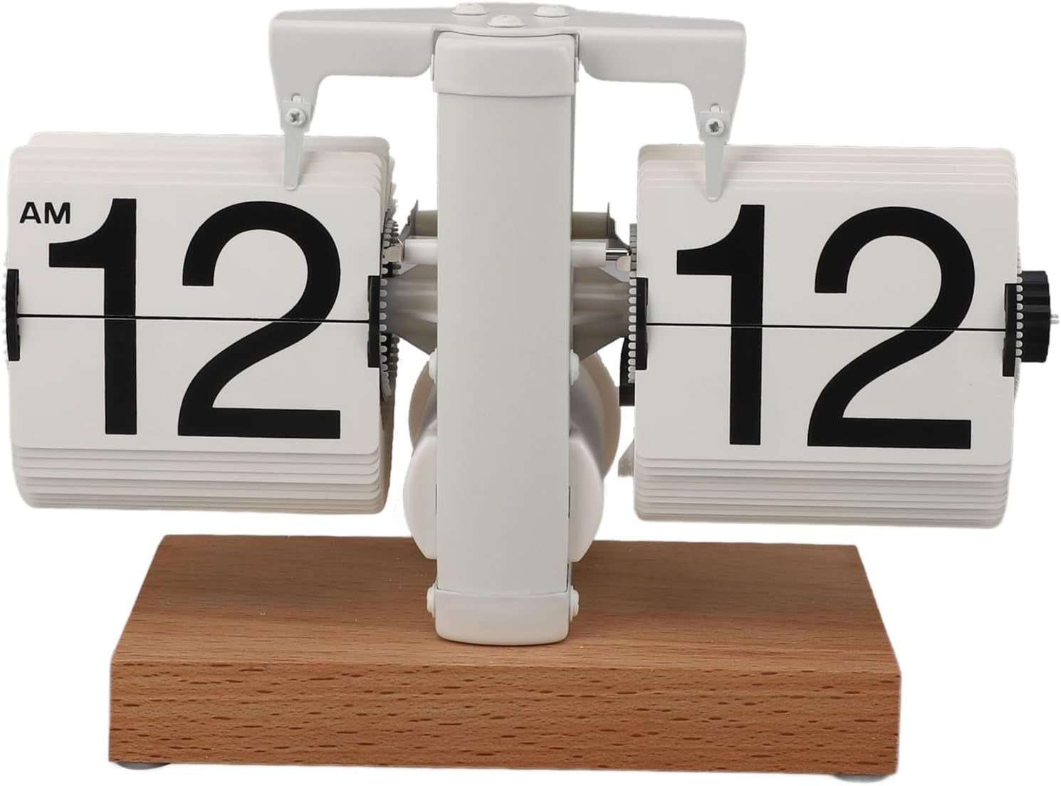 Retro Digital Flip down Clocks, Auto Flip Clock Table Clocks, Flip Clock Vintage Desk Clock for Any Environment from Home to Office(White Page)