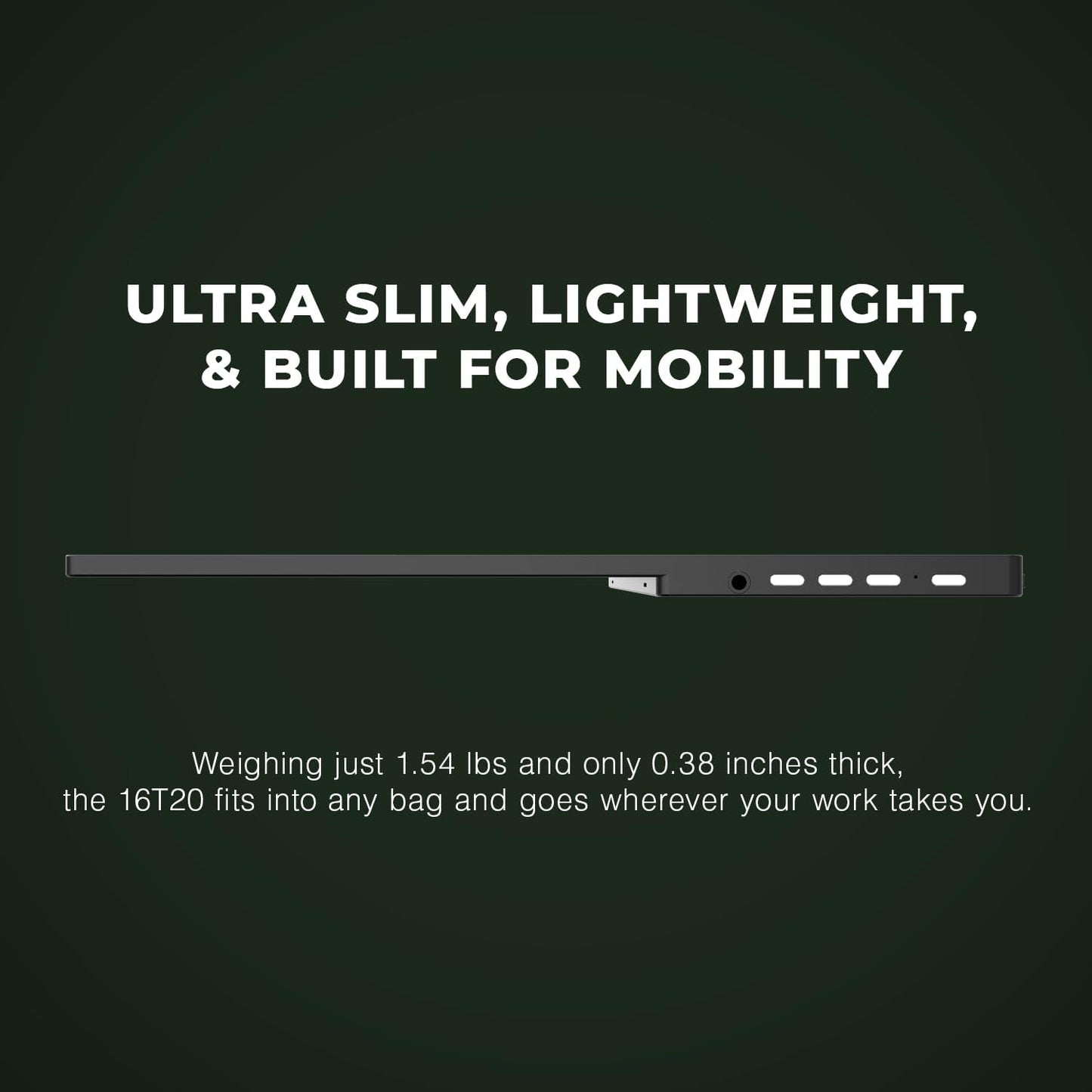 AOC - 16T20 Portable Monitor 15.6 Inch FHD 1920X1080, IPS Panel Computer Display, Speakers, USB Type C X2, Mini HDMI X1, Premium Smart Cover, Gaming Console Compatible - Serious Techies