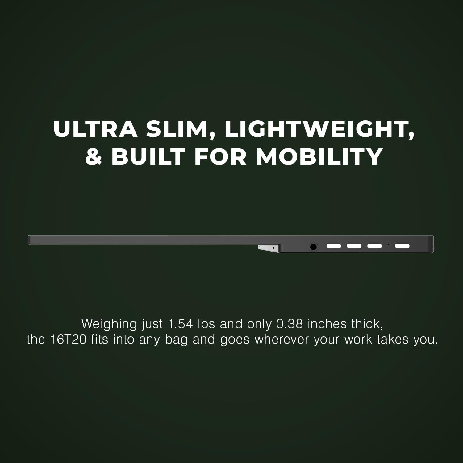 AOC - 16T20 Portable Monitor 15.6 Inch FHD 1920X1080, IPS Panel Computer Display, Speakers, USB Type C X2, Mini HDMI X1, Premium Smart Cover, Gaming Console Compatible - Serious Techies