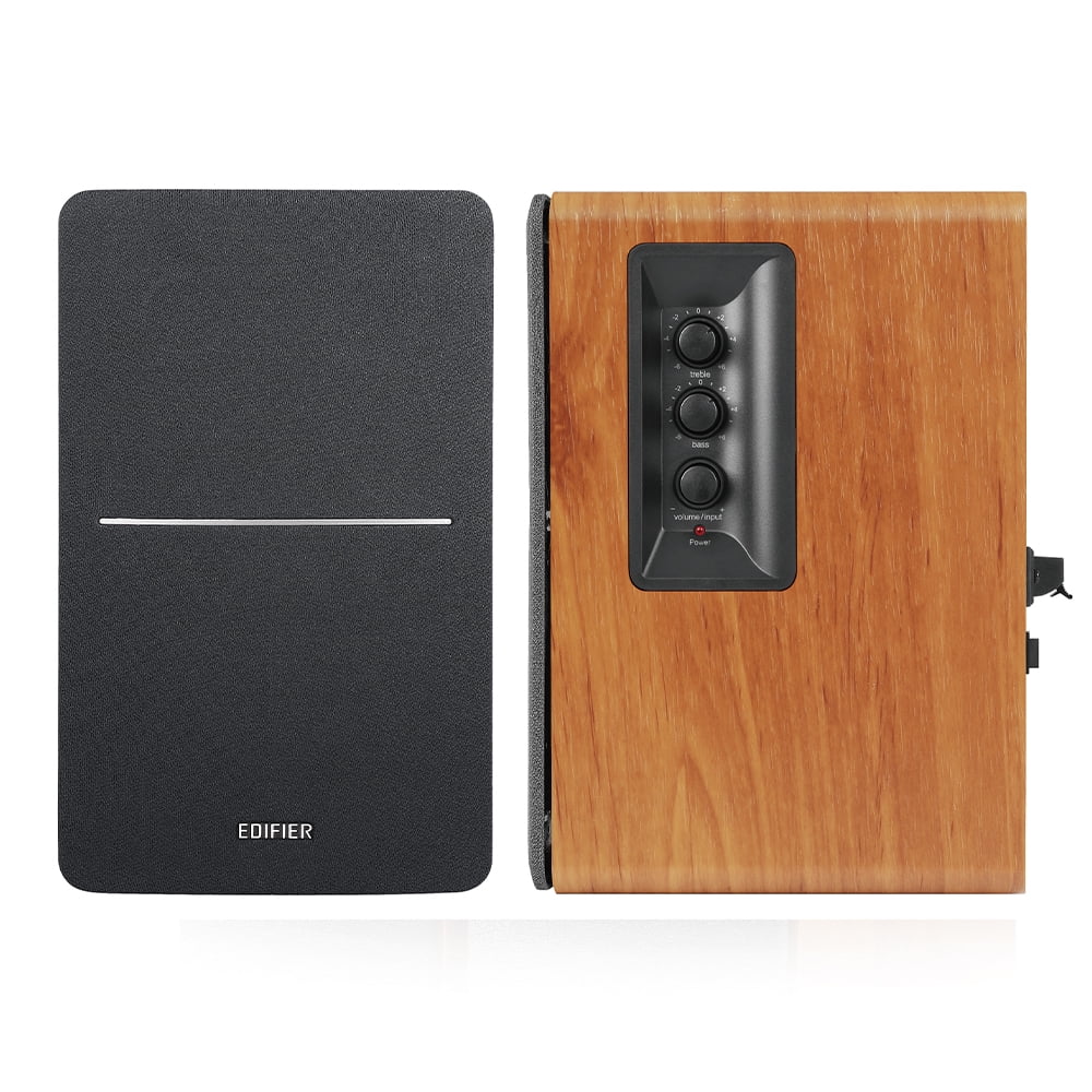 Edifier - R1280Dbs Active Bluetooth Bookshelf Speakers - Optical Input - 2.0 Wireless Studio Monitor Speaker - 42W RMS with Subwoofer Line Out - Wood Grain - Serious Techies