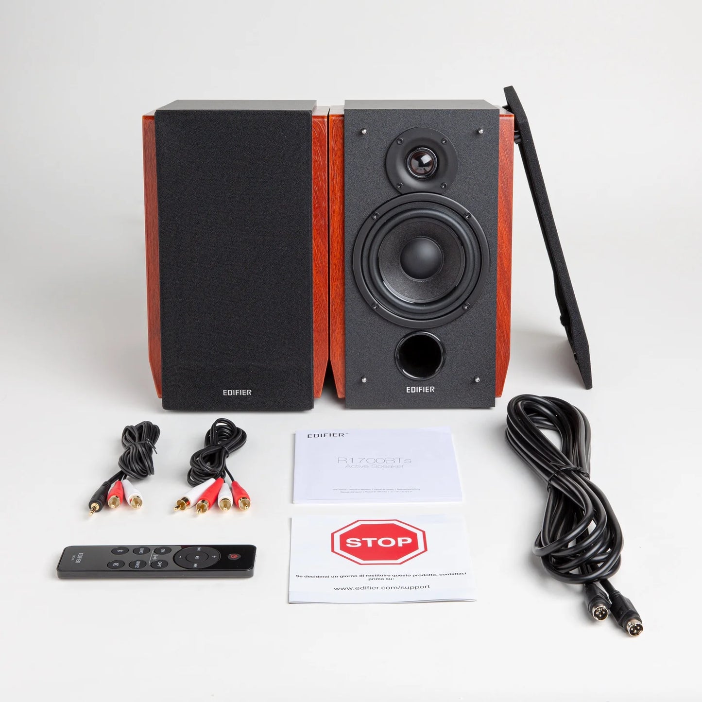 Edifier - R1700Bts Active Bookshelf Speakers - Bluetooth V5.0, 2.0 Wireless near Field Studio Monitor Speaker - 66W RMS with Subwoofer Line Out - Wooden Enclosure - Serious Techies