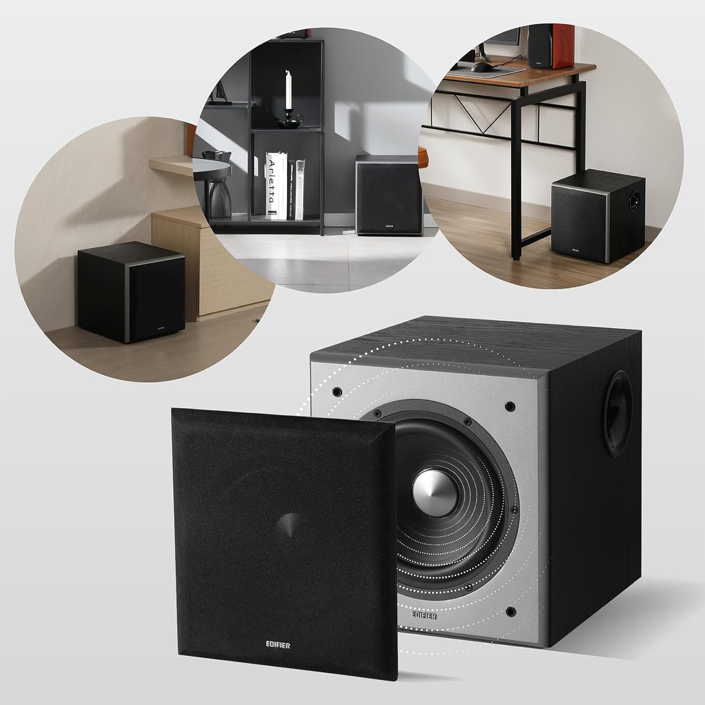 Edifier - T5 Powered Subwoofer - 70W RMS Active Woofer with 8 Inch Driver and Low Pass Filter - Serious Techies