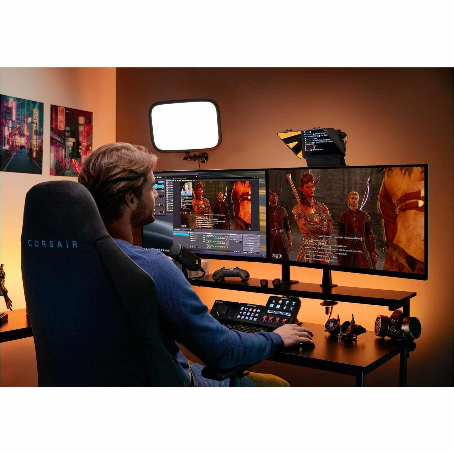 Elgato - Prompter with Display - 8.6" Height X 8.8" Width X 11.1" Depth - Serious Techies