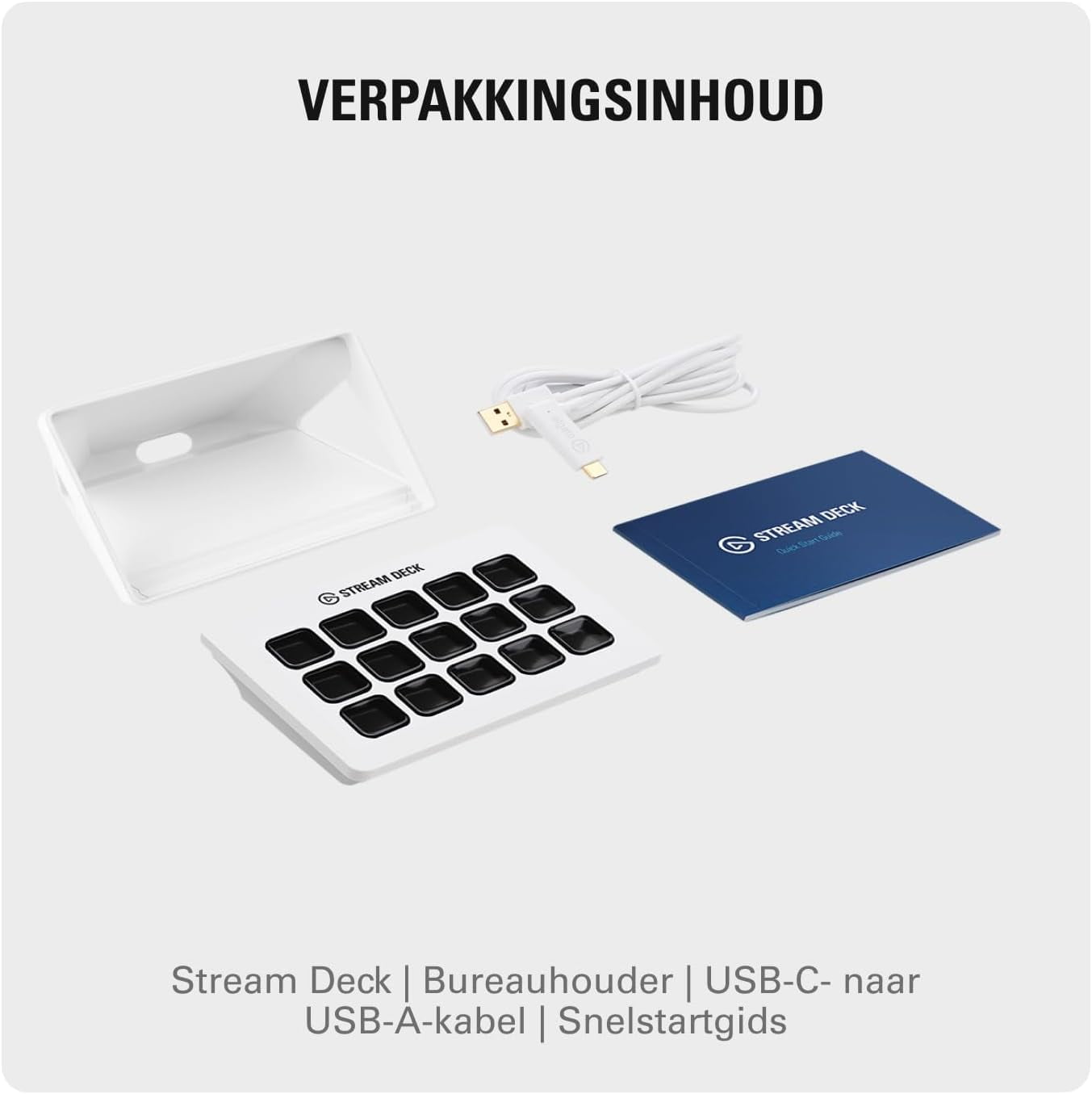 Elgato - Stream Deck MK.2 White – Studio Controller, 15 Macro Keys, Trigger Actions in Apps and Software like OBS - Serious Techies Twitch, Youtube and More, Works with Mac and PC