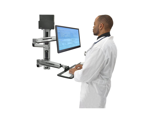Ergotron - 45-359-026 LX Sit-Stand Wall Mount System - Serious Techies