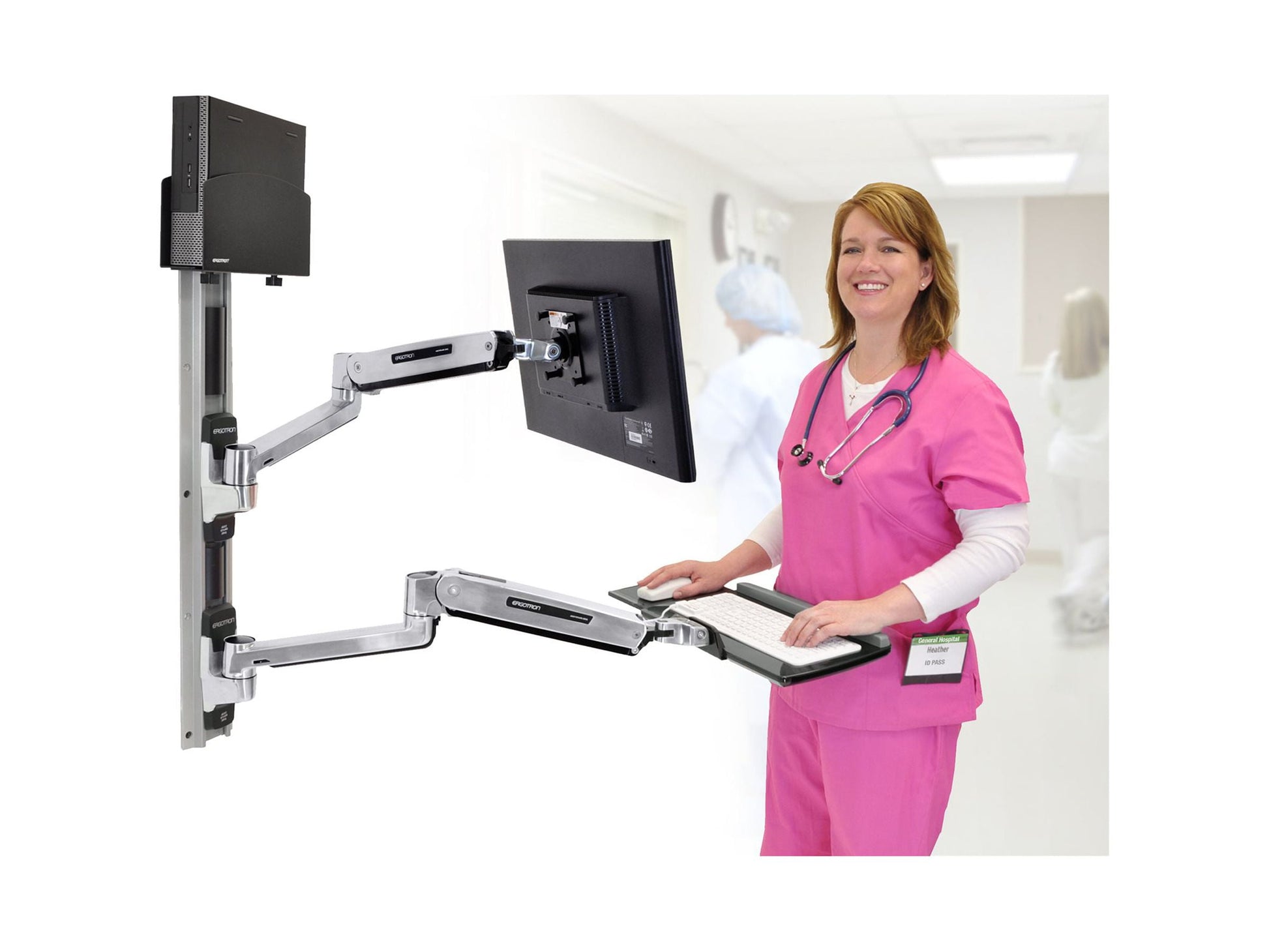 Ergotron - 45-359-026 LX Sit-Stand Wall Mount System - Serious Techies