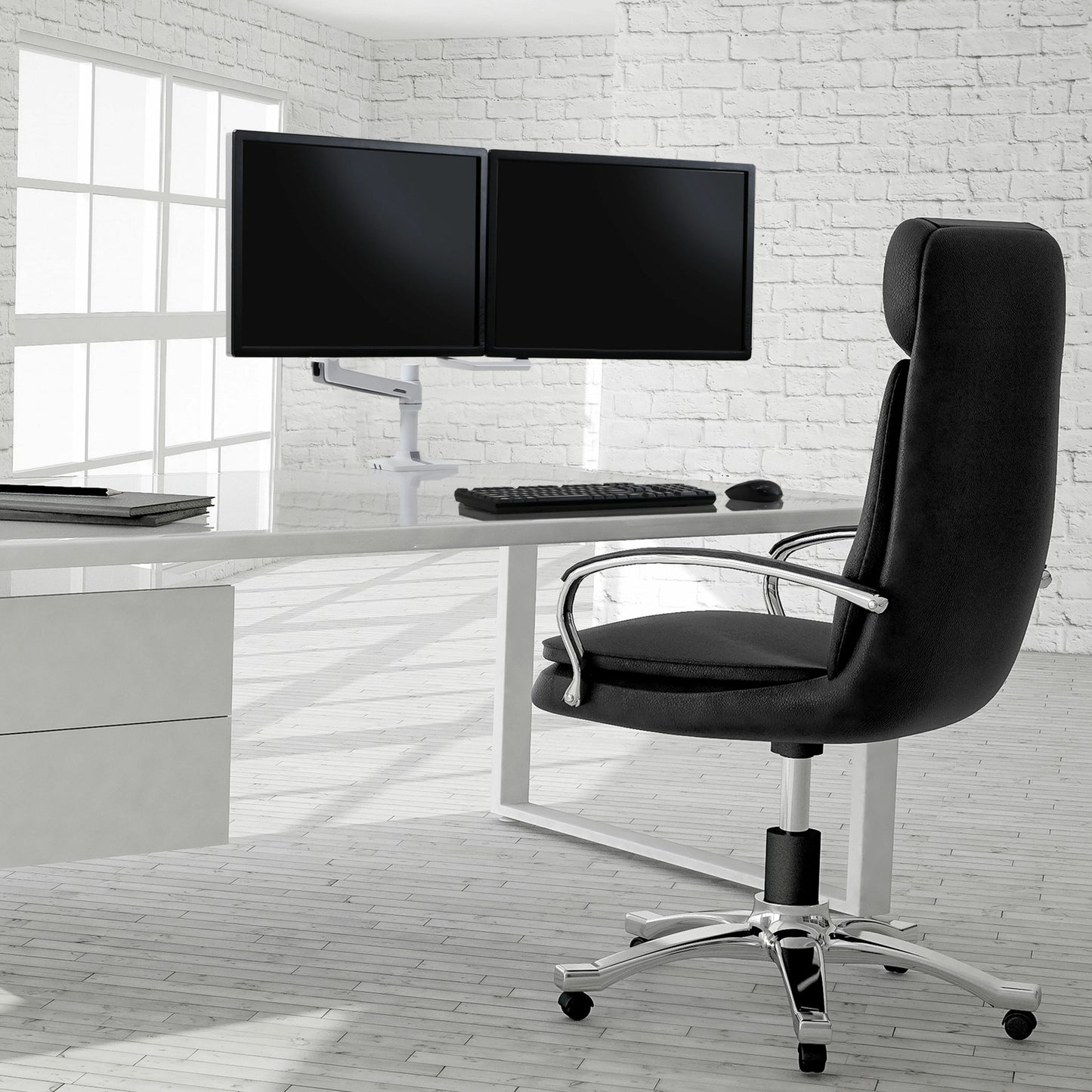 Ergotron - Desk Mount for LCD Monitor - White - 2 Display(S) Supported27" Screen Support - 22 Lb Load Capacity - 75 X 75, 100 X 100 VESA Standard - Serious Techies