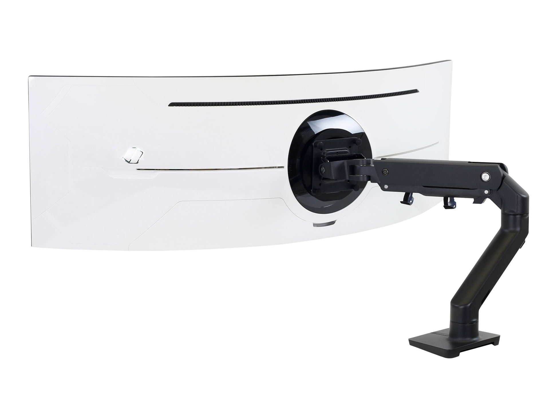 Ergotron - HX Ultrawide Monitor Arm Desk Mount Screens 20-42 Lbs Matte Black - Serious Techies