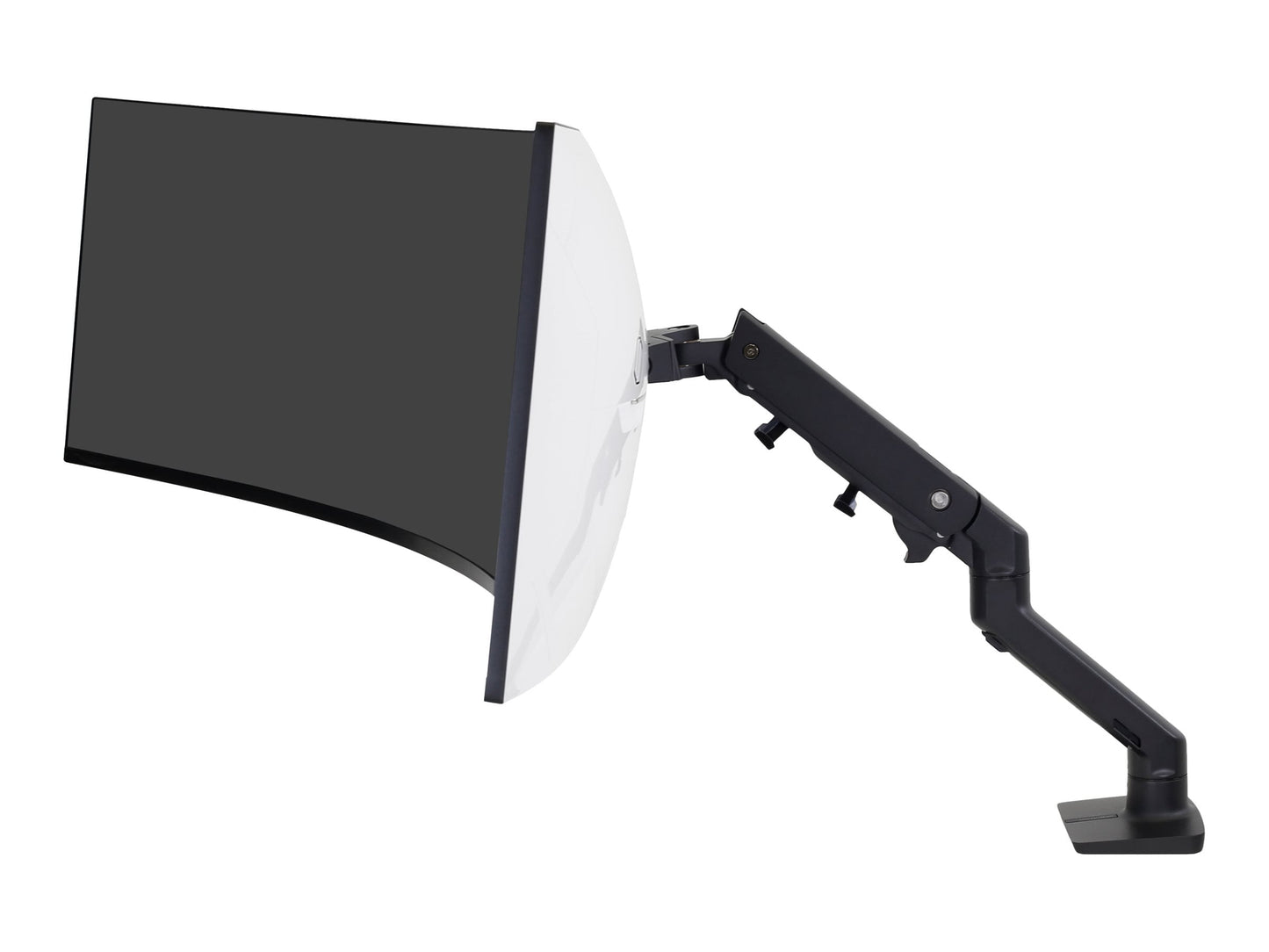 Ergotron - HX Ultrawide Monitor Arm Desk Mount Screens 20-42 Lbs Matte Black - Serious Techies