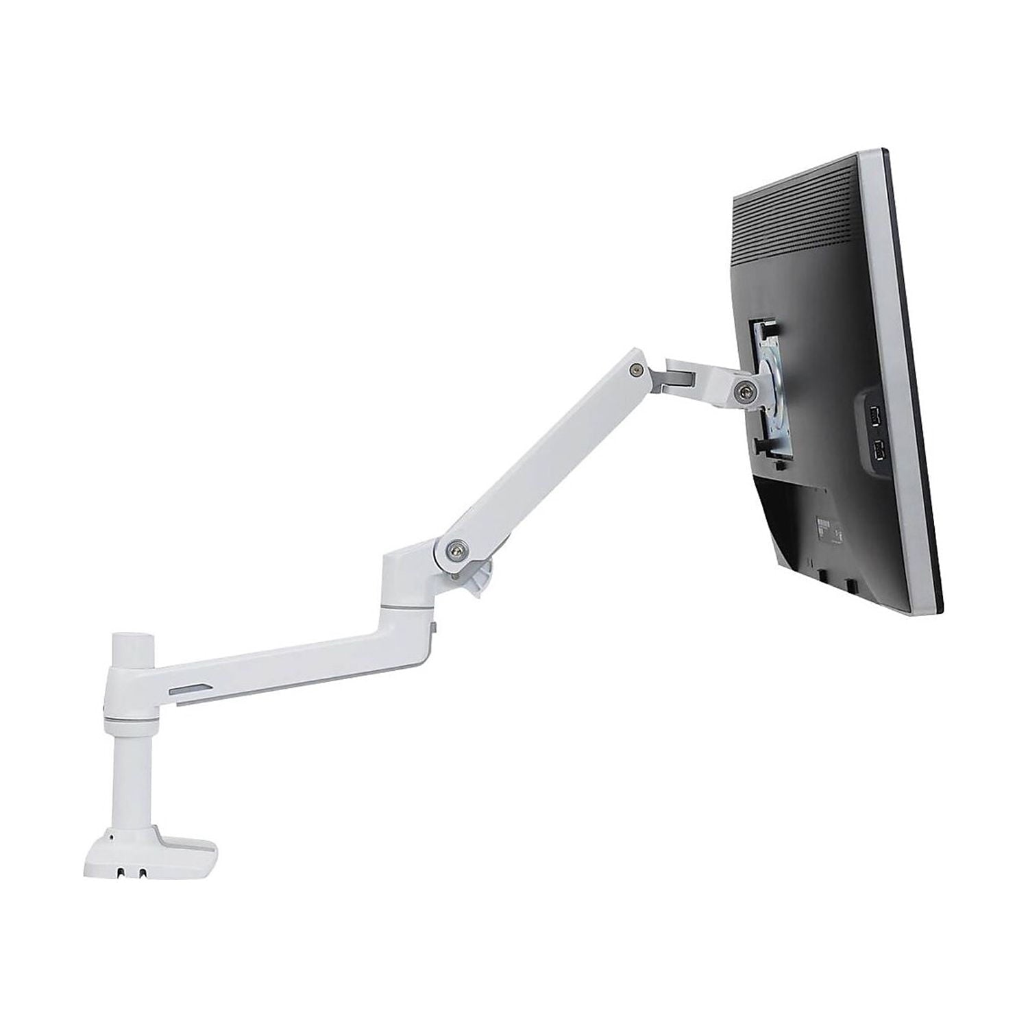 Ergotron - LX Adjustable Desk Mount LCD Monitor Mounting Arm 32" Screen Support White (45-490-216) - Serious Techies