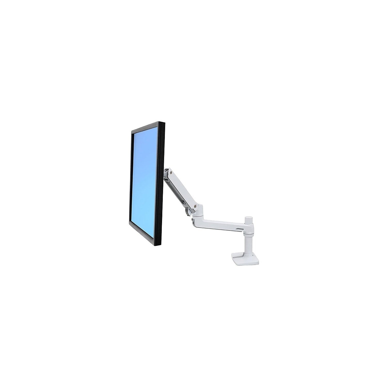 Ergotron - LX Adjustable Desk Mount LCD Monitor Mounting Arm 32" Screen Support White (45-490-216) - Serious Techies