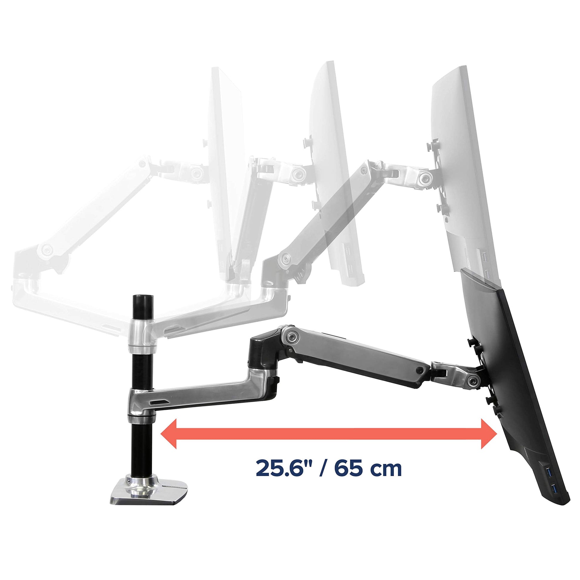 Ergotron – LX Vertical Stacking Dual Monitor Arm, VESA Desk Mount – for 2 Monitors up to 24 Inches, 7 to 20 Lbs Each – Polished Aluminum - Serious Techies