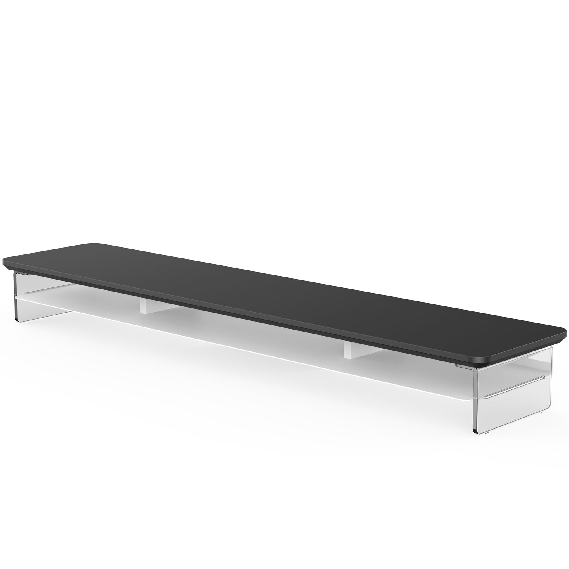 Fenge - 42.5 Inches Acrylic Monitor Stand Riser with Metal Storage - Serious Techies