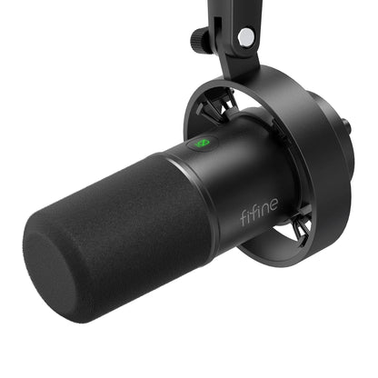 FIFINE - K688 USB XLR Studio Microphone for PC Computer Recording, Podcast Dynamic Microphone for Live Streaming with Headphone Jack, Mute, Gain Control - Serious Techies