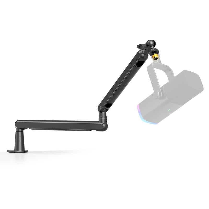 FIFINE - BM88 Low Profile Microphone Boom Arm, Adjustable Stick Microphone Arm Stand with Desk Mount Clamp, Screw Adapter, Cable Management, for Podcast Audio Streaming Gaming Studio - Serious Techies