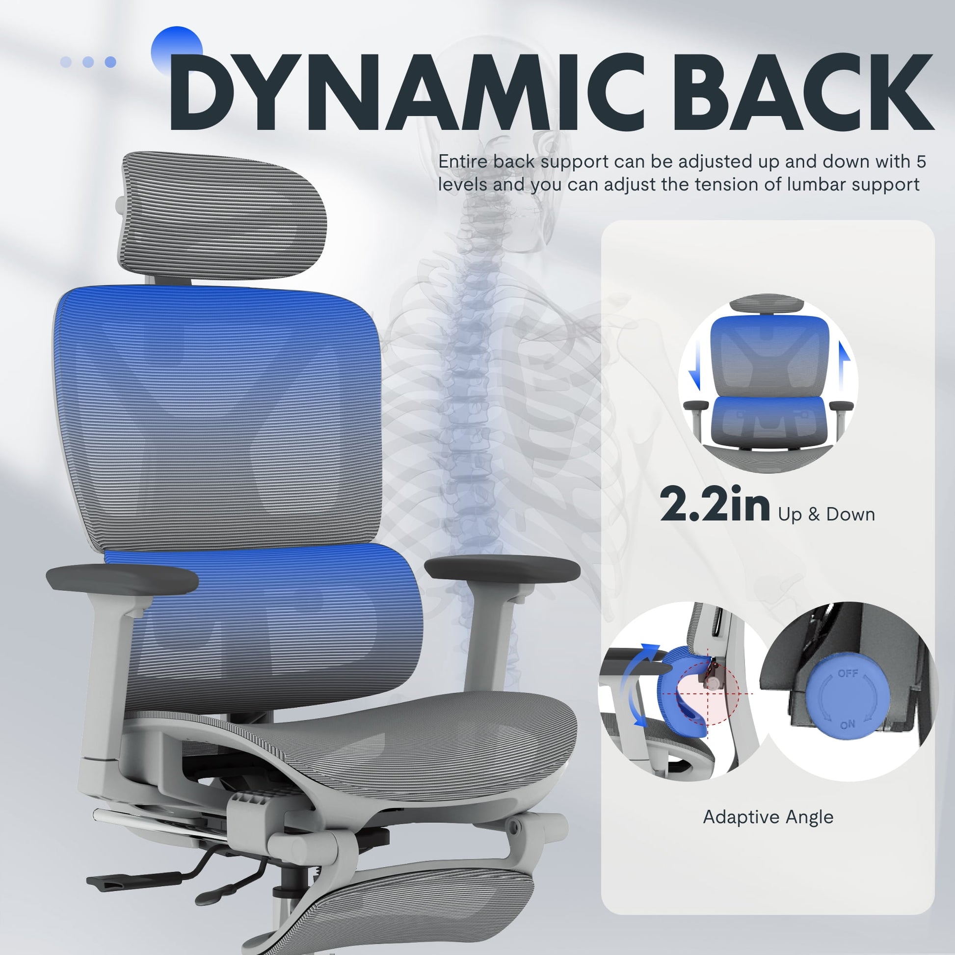 FLEXISPOT - Premium Ergonomic Office Chair - Adjustable 3D Armrests, Dynamic Lumbar Support, Recline & Tilt Function, Mesh Seat, for Home & Office Use, OC4-SD - Serious Techies