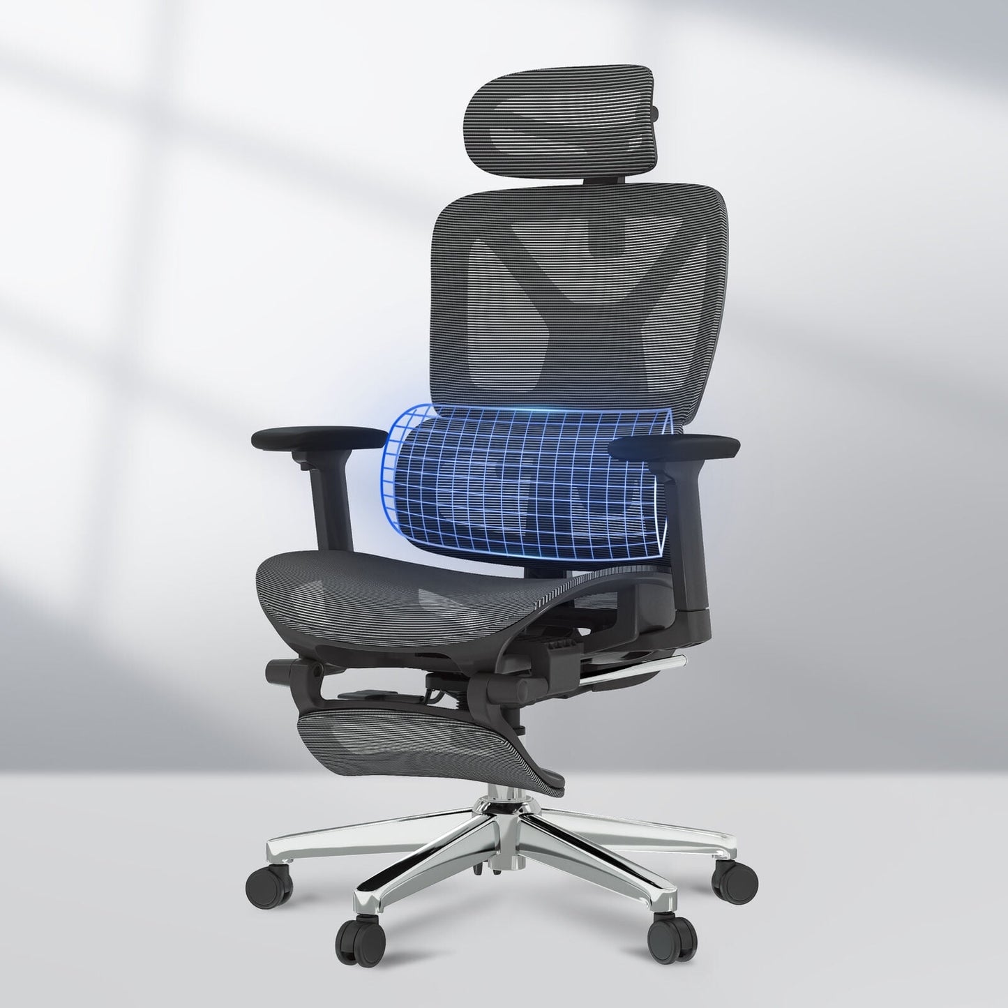 FLEXISPOT - Premium Ergonomic Office Chair - Adjustable 3D Armrests, Dynamic Lumbar Support, Recline & Tilt Function, Mesh Seat, for Home & Office Use, OC4-SD - Serious Techies