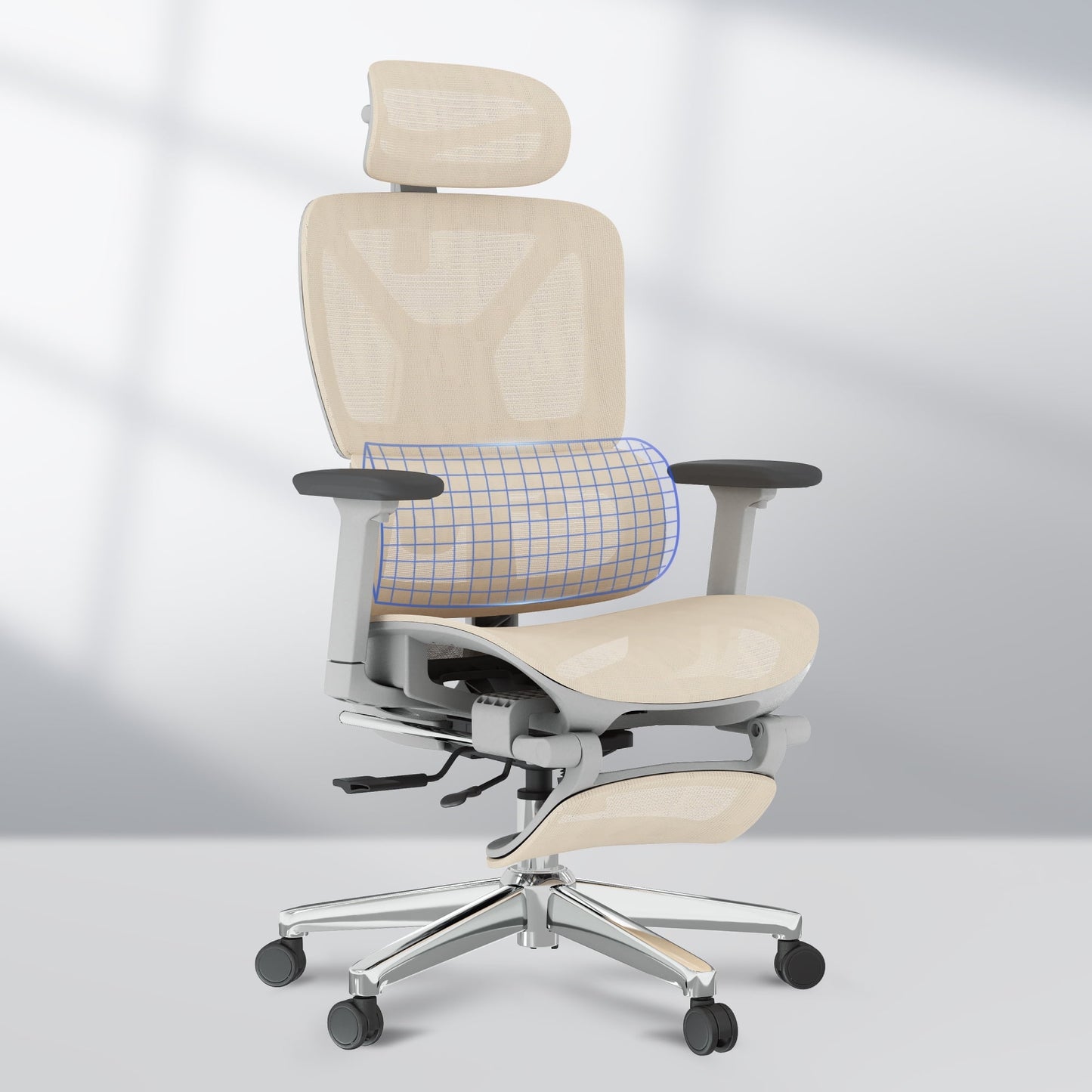 FLEXISPOT - Premium Ergonomic Office Chair - Adjustable 3D Armrests, Dynamic Lumbar Support, Recline & Tilt Function, Mesh Seat, for Home & Office Use, OC4-SD - Serious Techies