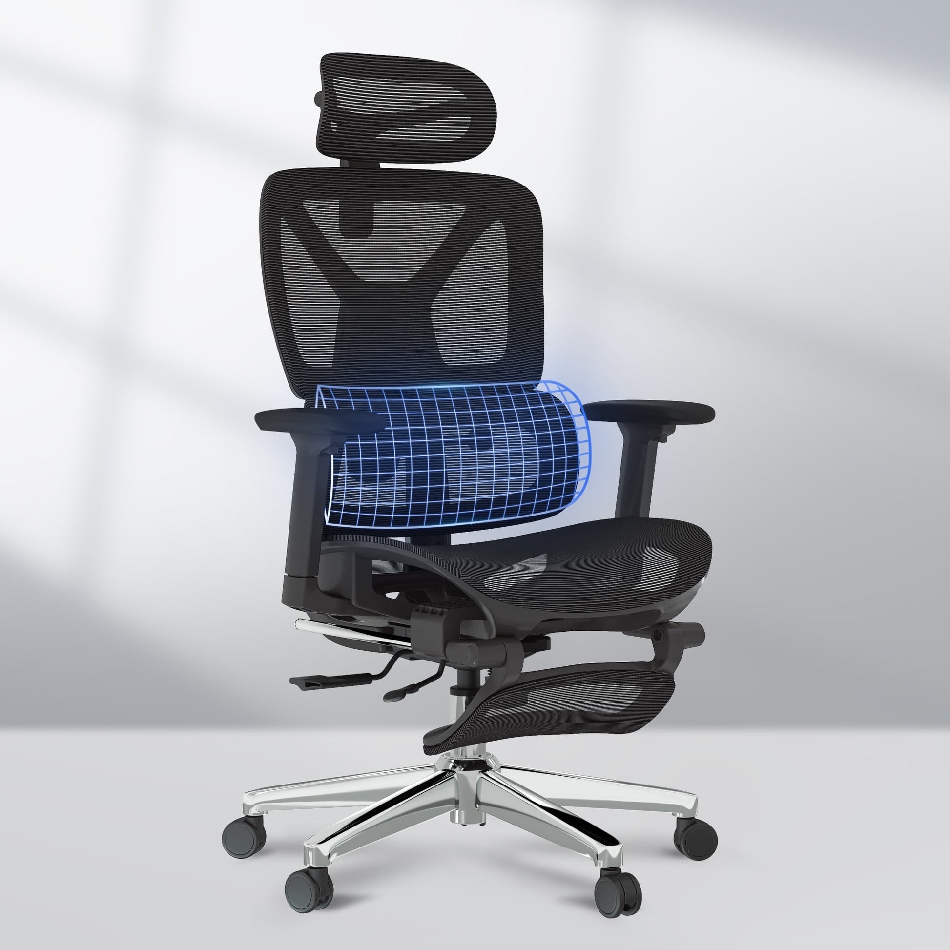 FLEXISPOT - Premium Ergonomic Office Chair - Adjustable 3D Armrests, Dynamic Lumbar Support, Recline & Tilt Function, Mesh Seat, for Home & Office Use, OC4-SD - Serious Techies