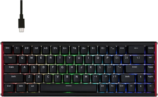 Geekzone - Aluminum Alloy Design- Black - the AJAZZ ALUX 68 HE Series Features a Robust CNC-Anodized Aluminum Alloy Casing with 180 Mesh Sandblasting, Offering a Premium Look and Feel - Serious Techies