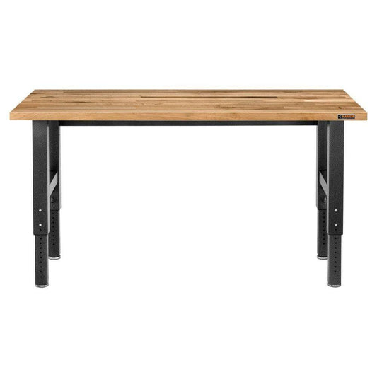 HUSKY - 6 Ft. Adjustable Height Birch Top Workbench - Serious Techies