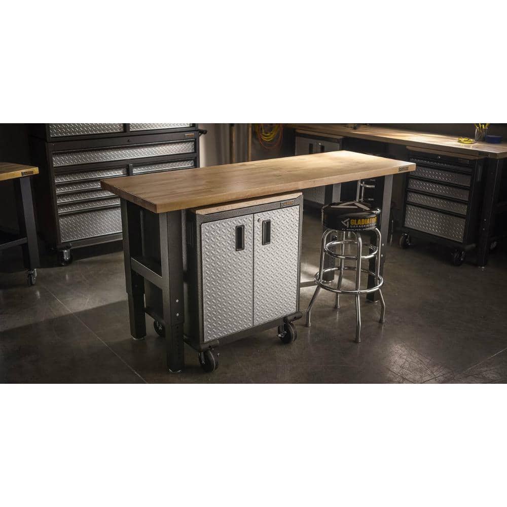 HUSKY - 6 Ft. Adjustable Height Birch Top Workbench - Serious Techies