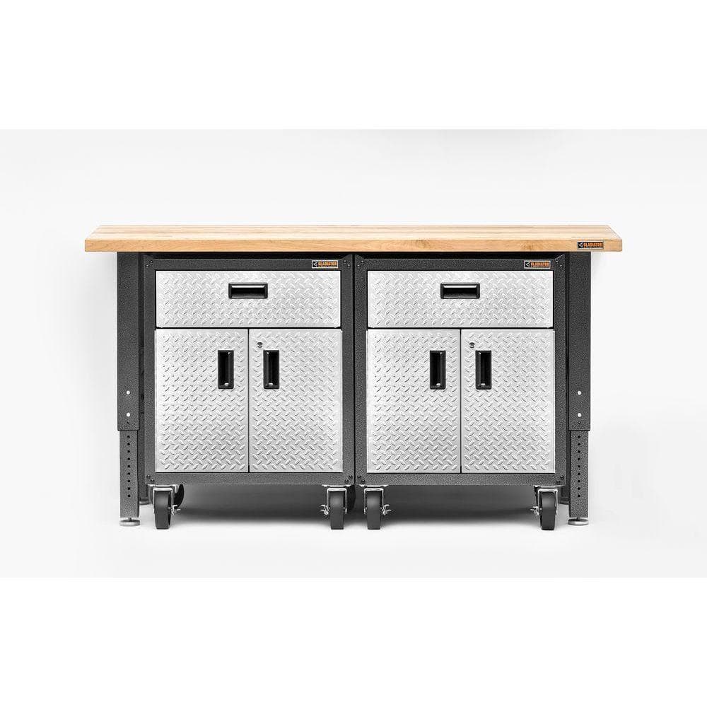 HUSKY - 6 Ft. Adjustable Height Birch Top Workbench - Serious Techies