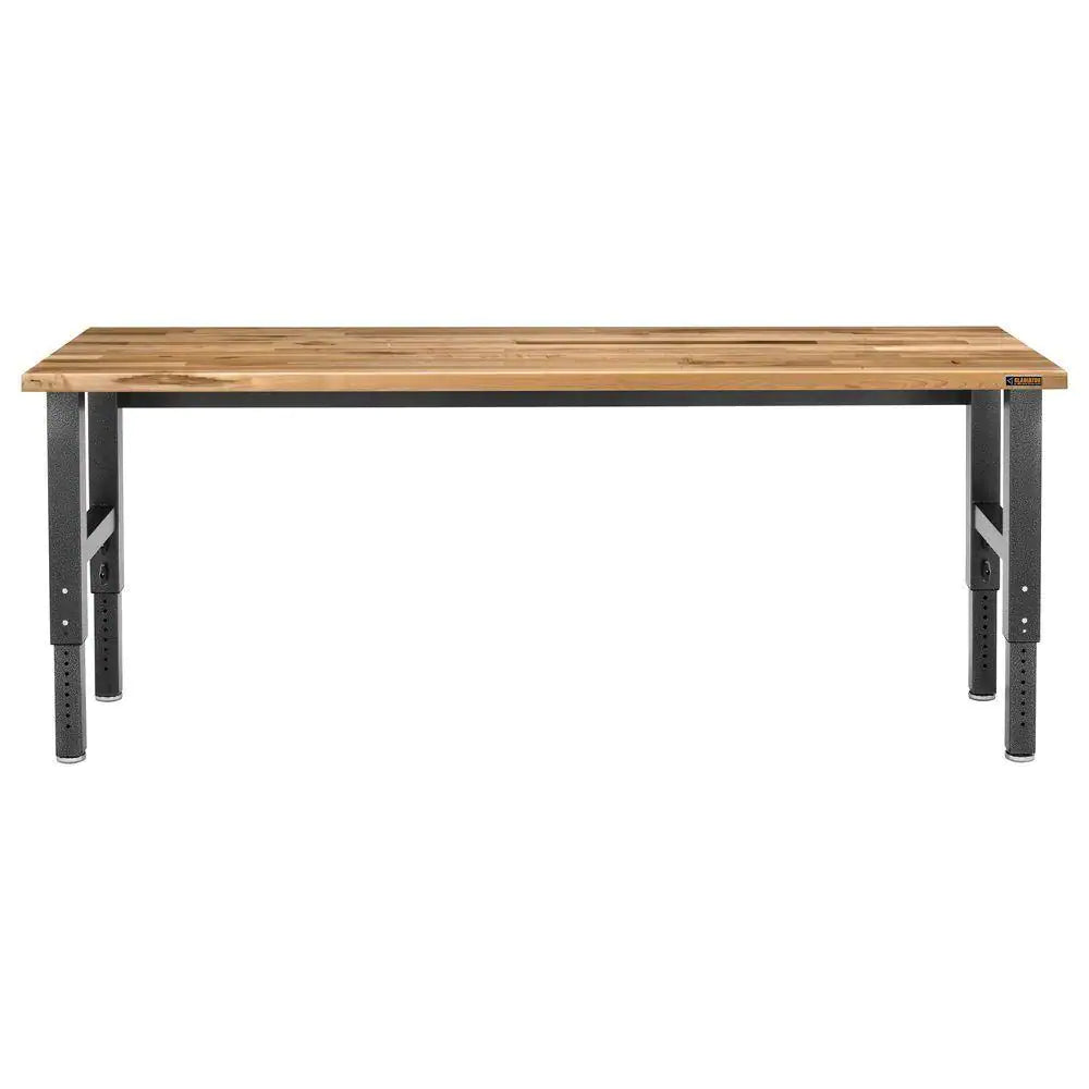 HUSKY - 8 Ft. Adjustable Height Birch Top Workbench - Serious Techies