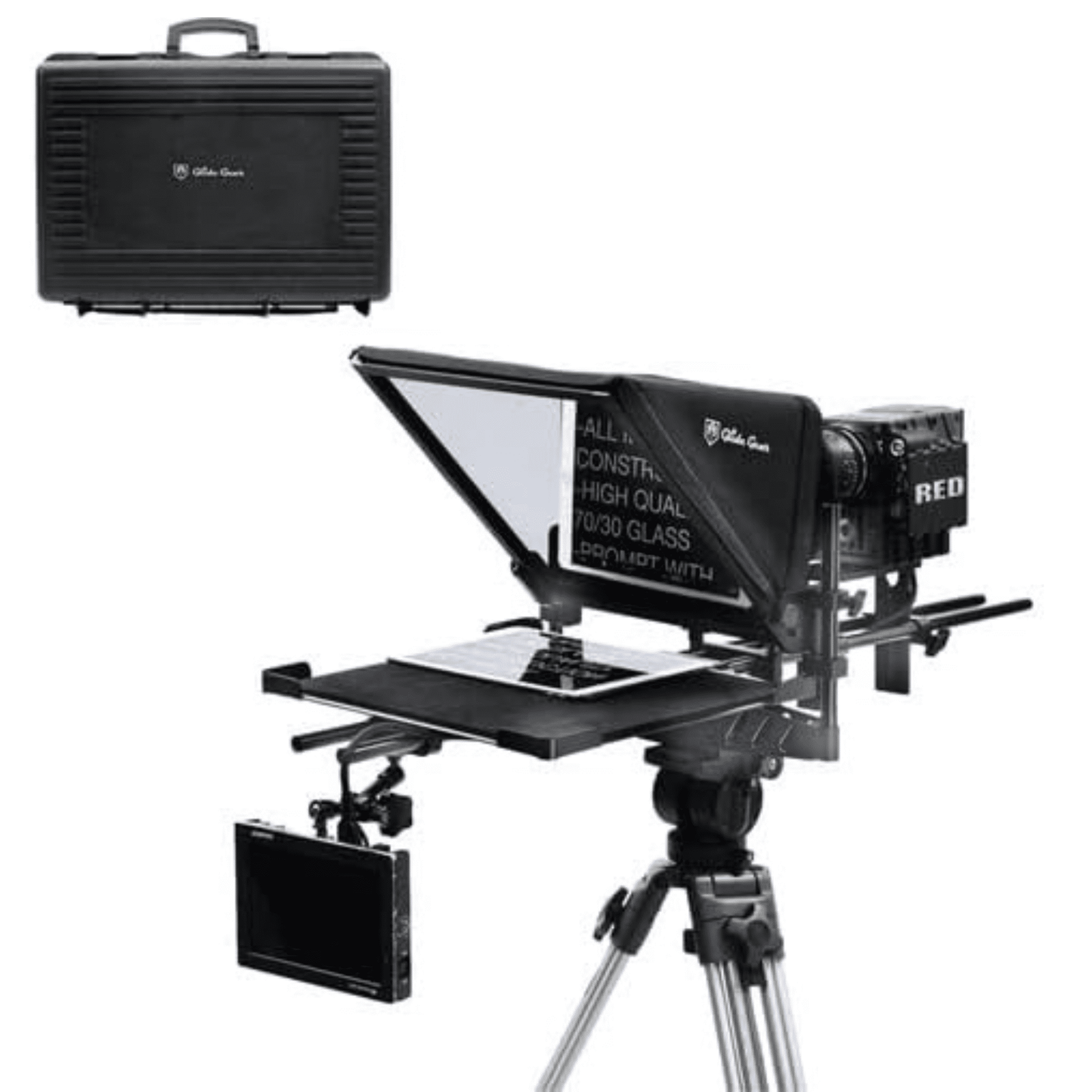 Glide Gear - TMP 1000 Professional Video Camera Tablet Teleprompter, Black - Serious Techies