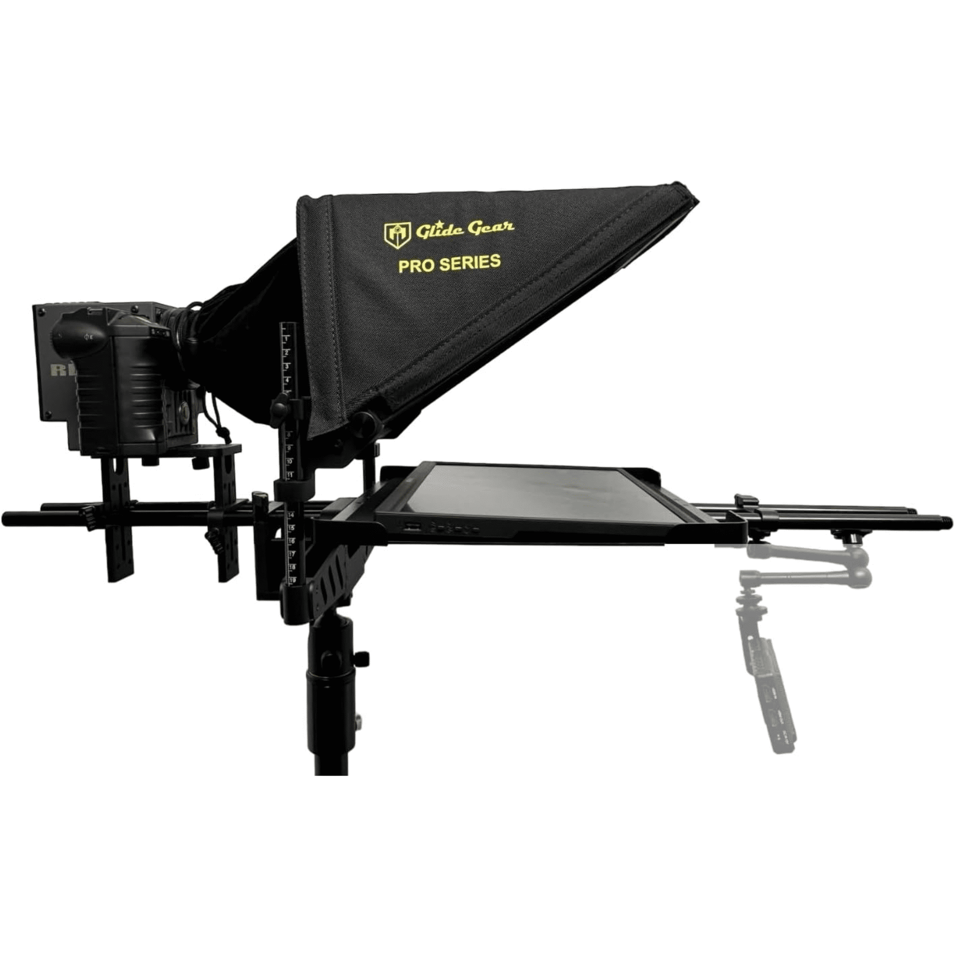 Glide Gear - TMP 1000 Professional Video Camera Tablet Teleprompter, Black - Serious Techies