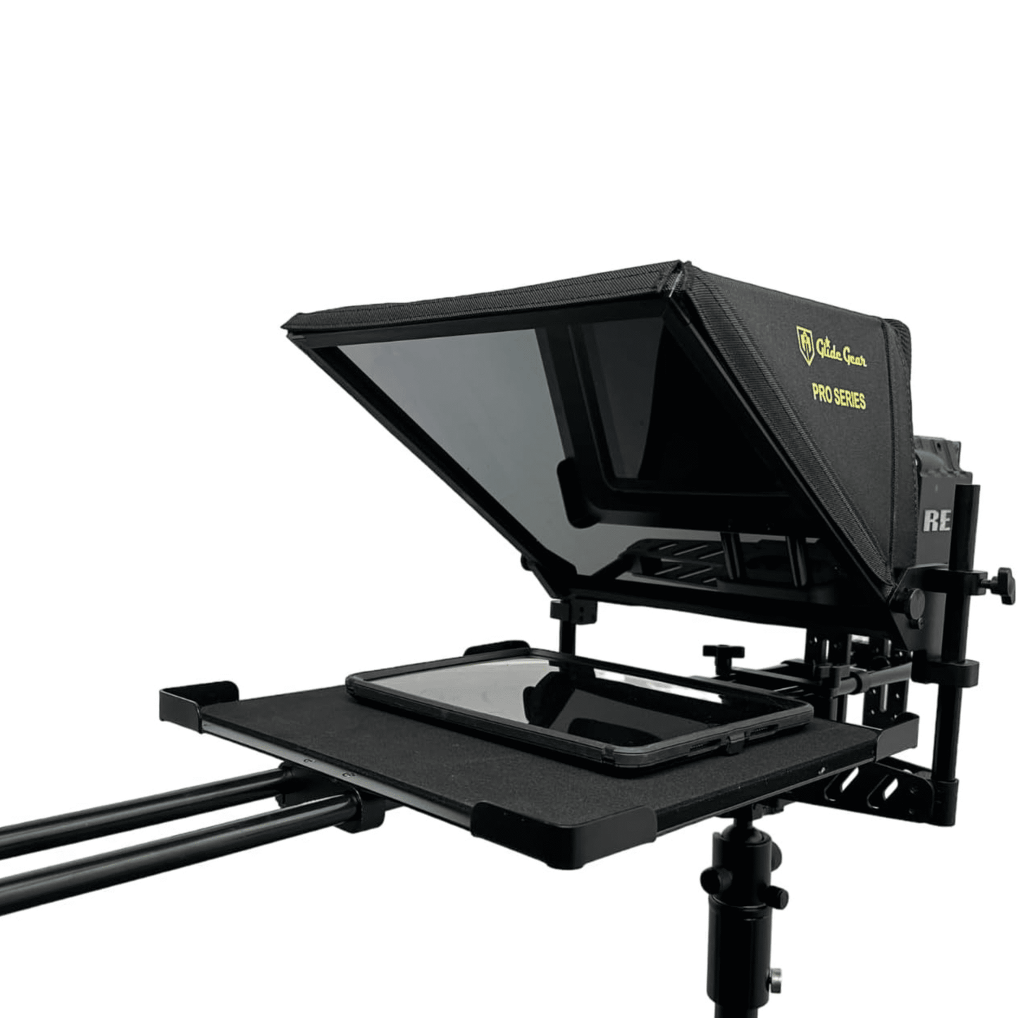 Glide Gear - TMP 1000 Professional Video Camera Tablet Teleprompter, Black - Serious Techies