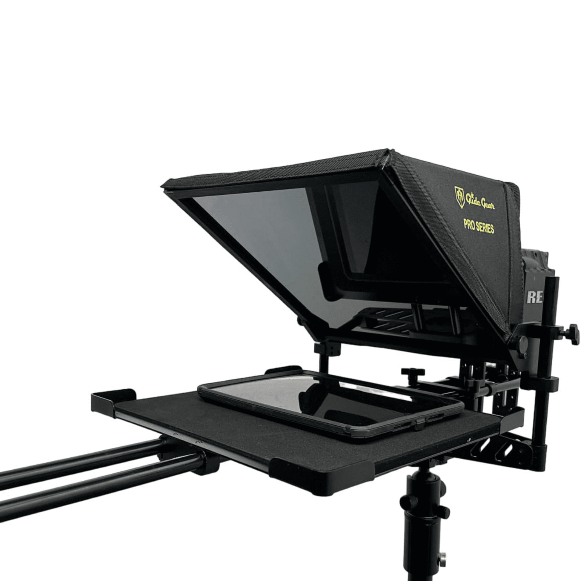Glide Gear - TMP 1000 Professional Video Camera Tablet Teleprompter, Black - Serious Techies