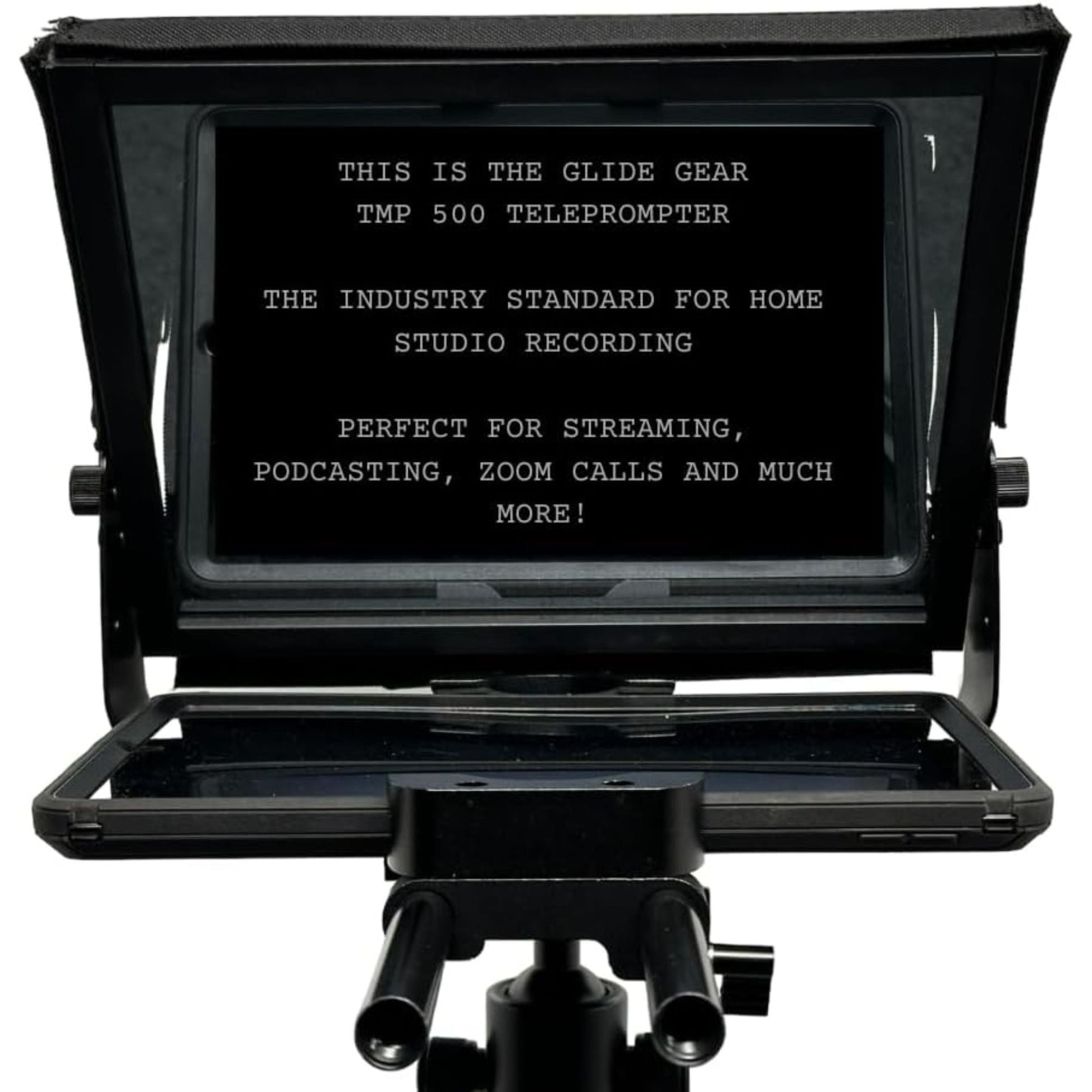 Glide Gear - TMP 500 Universal Video Camera Tripod Teleprompter with Carry Case - Serious Techies