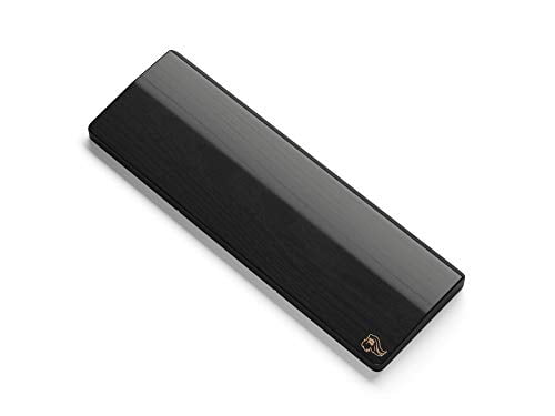 Glorious - Wooden Wrist Rest - Compact - Onyx/Black - Mechanical Keyboards Wood Ergonomic Palm Rest| 12X4 Inches/19Mm Thick (GV-75-DARK) - Serious Techies