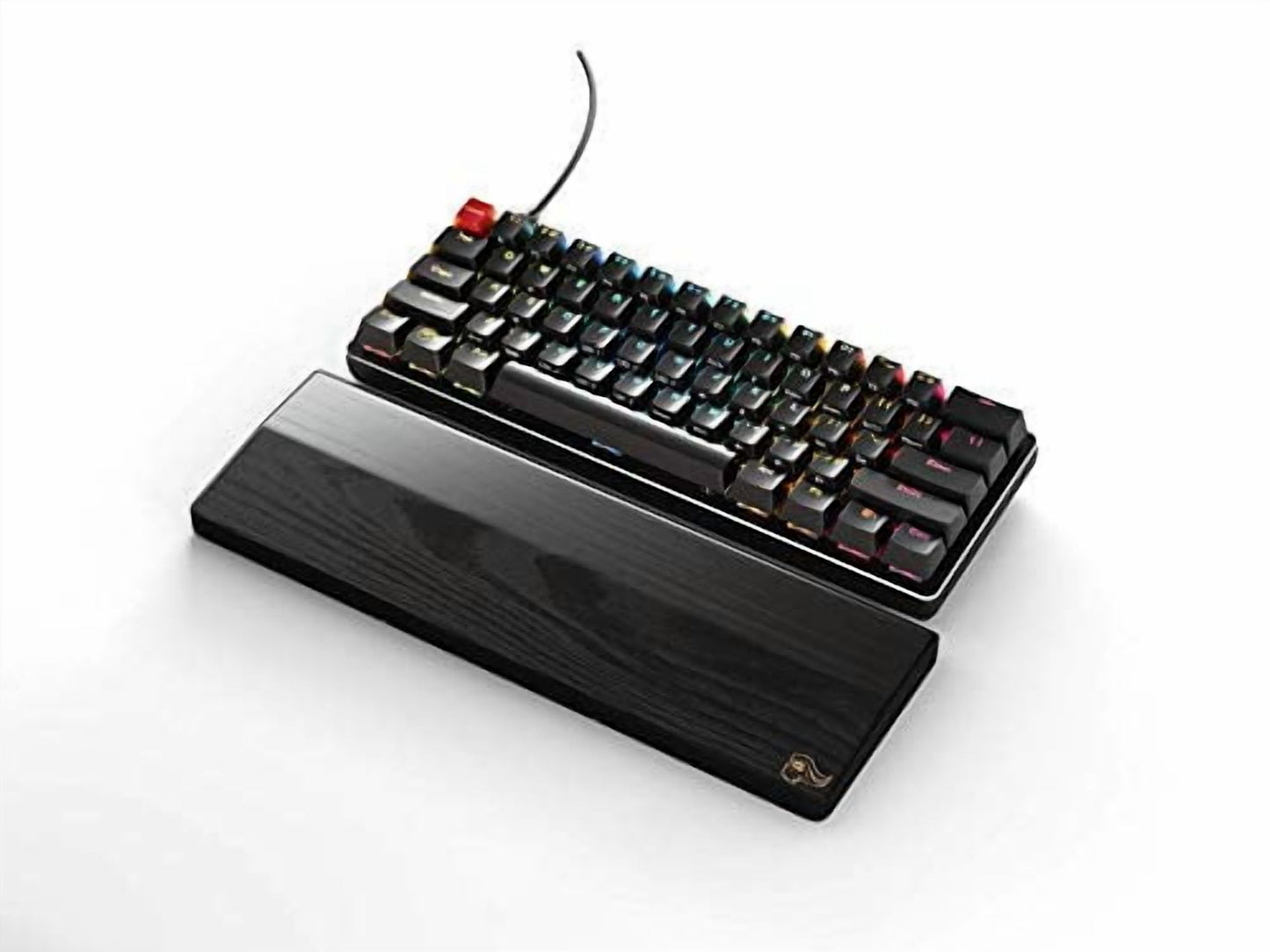 Glorious - Wooden Wrist Rest - Compact - Onyx/Black - Mechanical Keyboards Wood Ergonomic Palm Rest| 12X4 Inches/19Mm Thick (GV-75-DARK) - Serious Techies