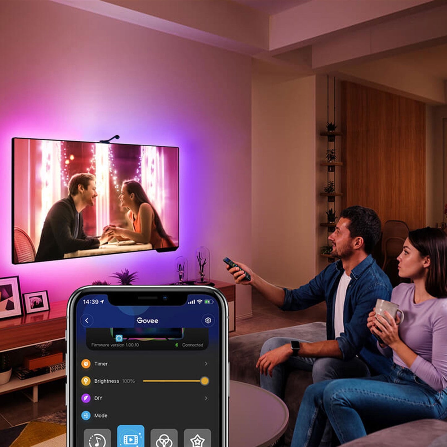 Govee - Netflix Dreamview T3S Smart TV Backlight (11.8Ft) for 55-65 Inch Tvs, Voice Control, Smart Camera - Serious Techies