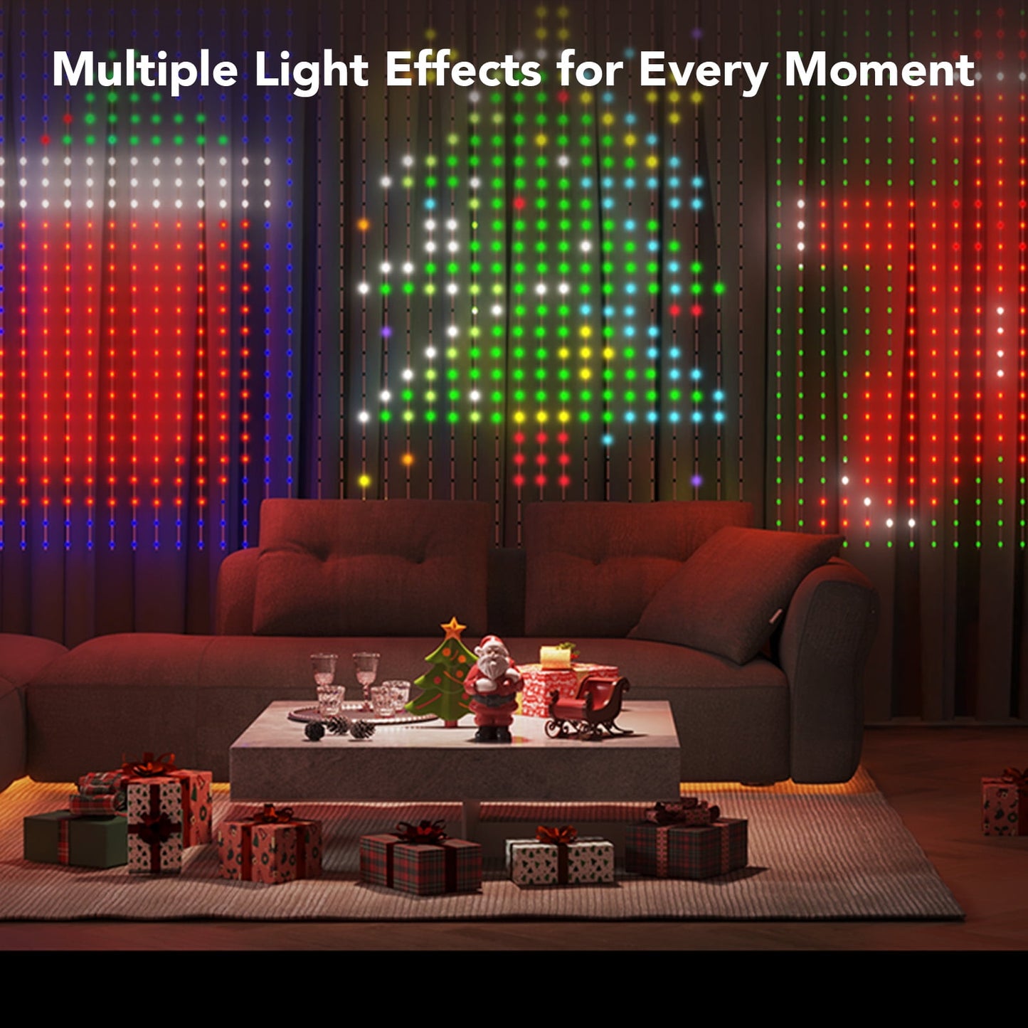 Govee - Netflix Indoor 4.92X4.92Ft DIY Mode RGBIC LED Curtain Lights - Serious Techies