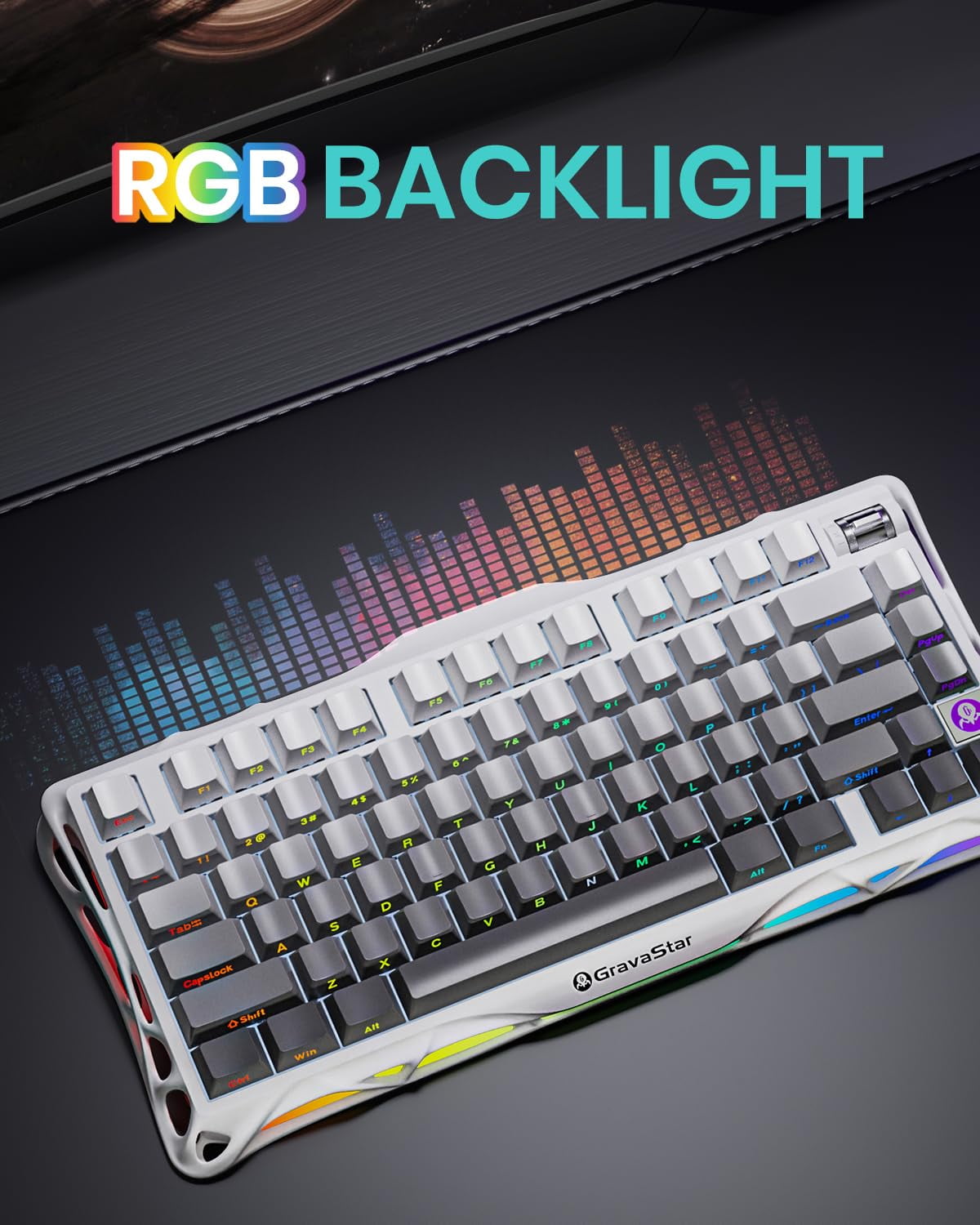 GravaStar - Mercury K1 75% Wireless Mechanical Gaming Keyboard, Aluminum Alloy Exoskeleton Design, Gasket Custom Keyboard Hot-Swap Socket, Linear Switches, RGB Backlit - Serious Techies