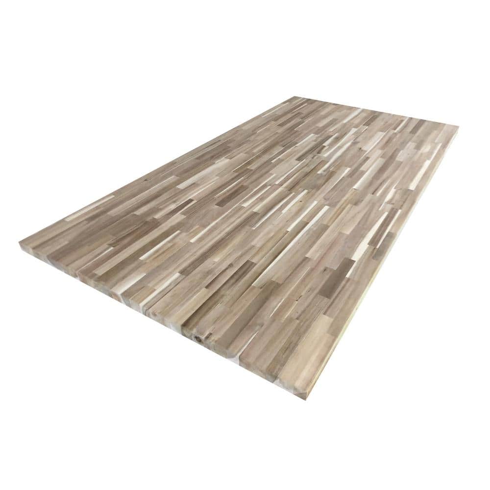 Hampton Bay - 4 Ft. L X 25 In. D Unfinished Acacia Butcher Block Countertop with Standard Edge - Serious Techies