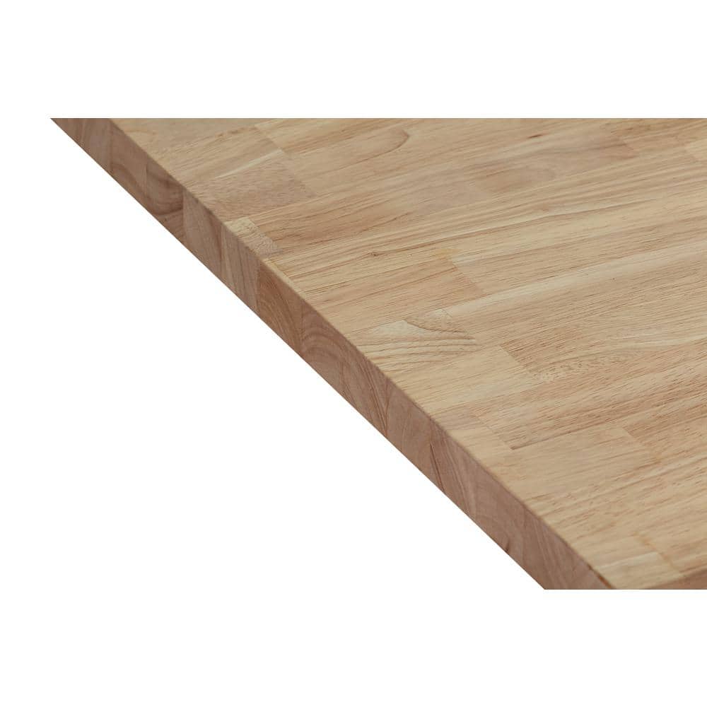 Hampton Bay - 4 Ft. L X 25 In. D Unfinished Hevea Solid Wood Butcher Block Countertop with Standard Edge - Serious Techies