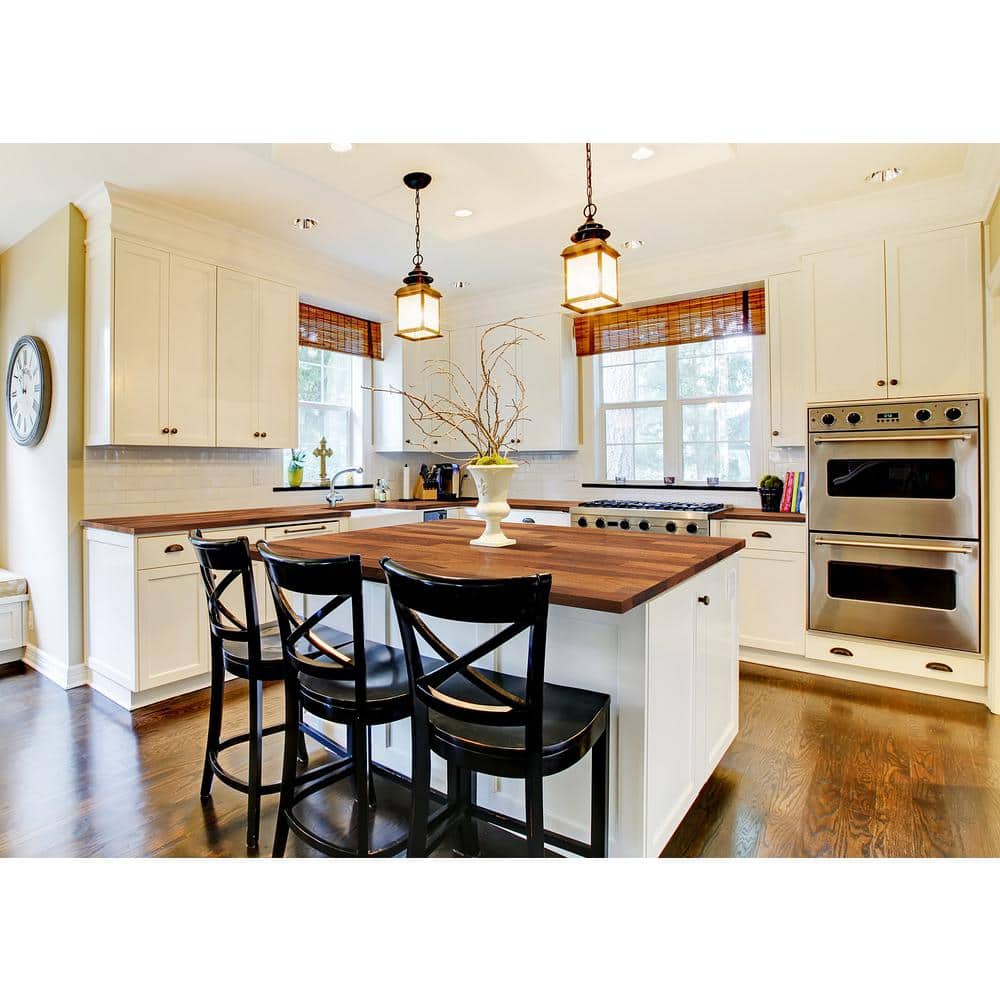 Hampton Bay - 6 Ft. L X 39 In. D Finished Engineered Walnut Butcher Block Countertop Island with Standard Edge - Serious Techies
