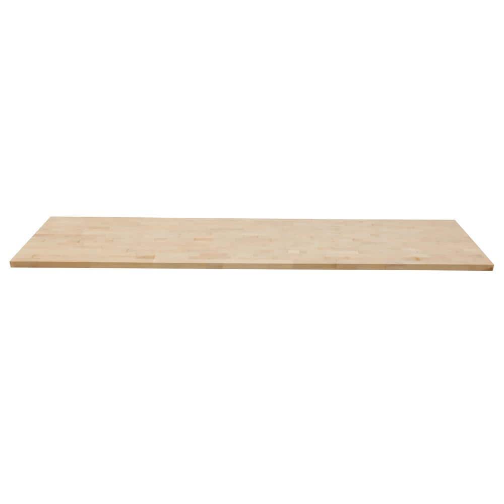 Hampton Bay - 8 Ft. L X 25 In. D Unfinished Birch Solid Wood Butcher Block Countertop with Square Edge - Serious Techies