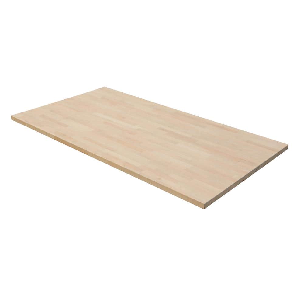 Hampton Bay - 8 Ft. L X 25 In. D Unfinished Birch Solid Wood Butcher Block Countertop with Square Edge - Serious Techies
