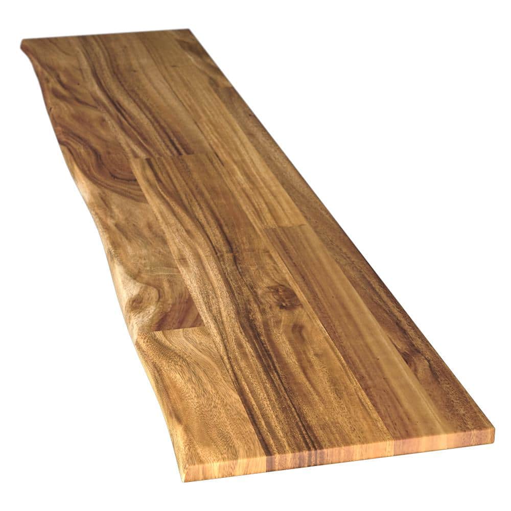 Hampton Bay - 8 Ft. L X 25 In. D Unfinished Birch Solid Wood Butcher Block Countertop with Square Edge - Serious Techies