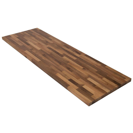 HARDWOOD REFLECTIONS - 6 Ft. L X 25 In. D Unfinished Walnut Solid Wood Butcher Block Countertop with Square Edge - Serious Techies