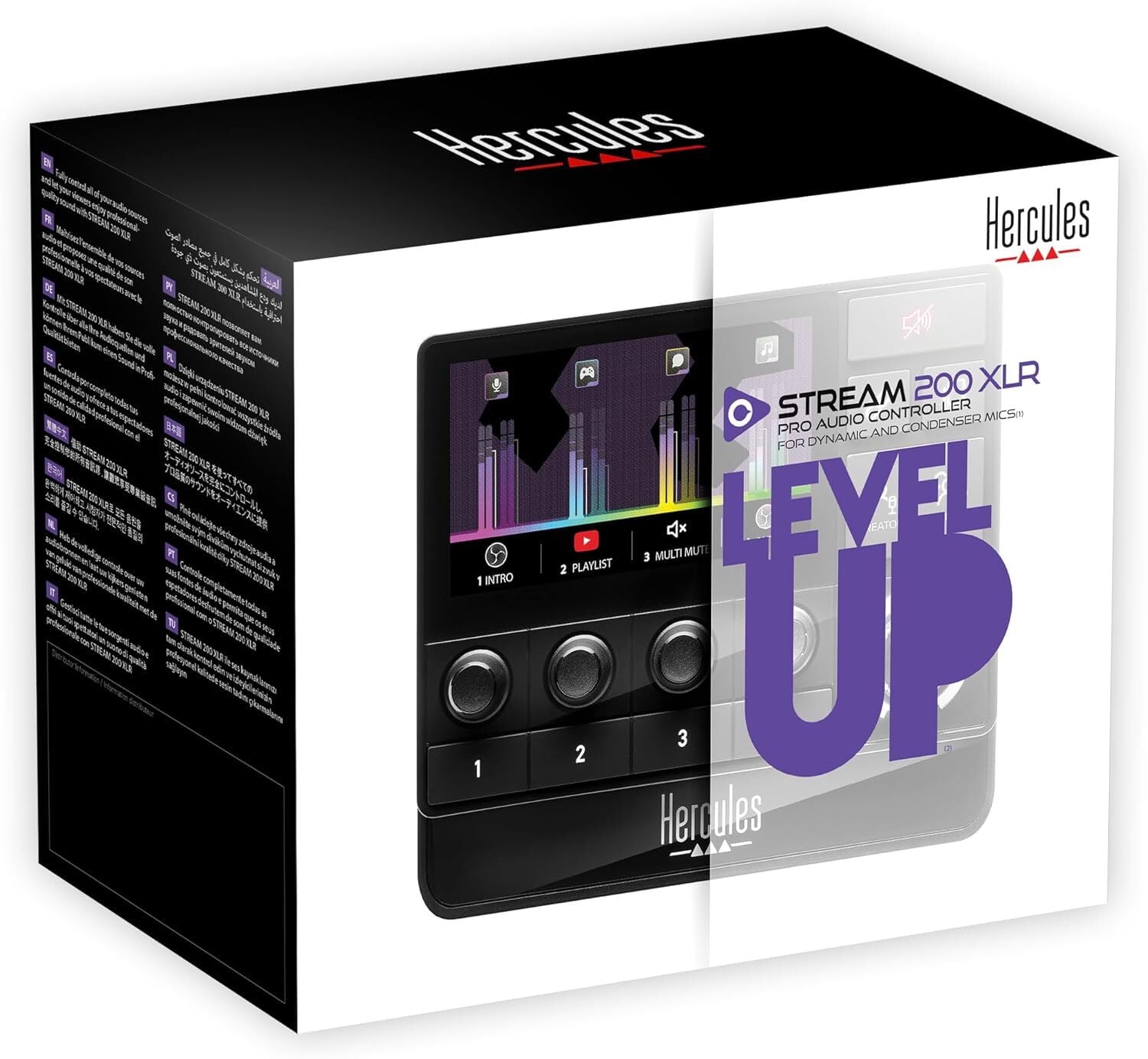 Hercules - Stream 200 XLR, Pro Audio Mixer for Advanced Content Creators, Streaming, and Gaming, with XLR Mic Pre-Amp, LCD Screen, 4 Actions Buttons and Customizable Interface. Compatible with PC - Serious Techies